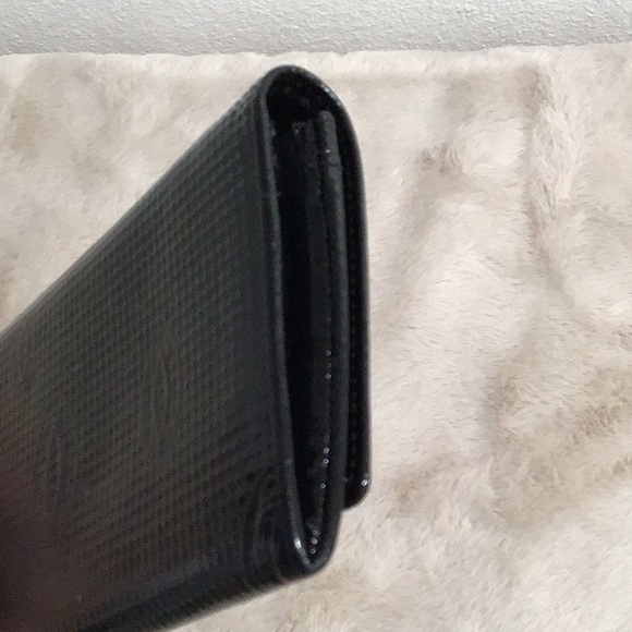 CARTIER Happy Birthday Patent Leather Embossed Black Long Wallet Women’s EUC - Picture 6 of 14